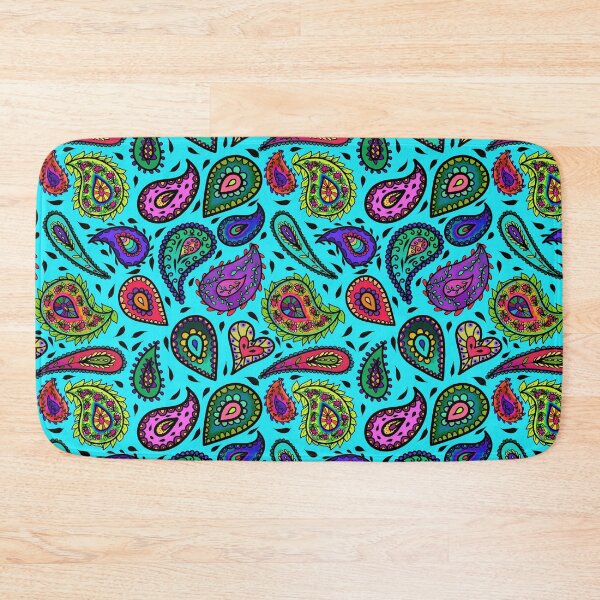 Item preview, Bright Aqua Paisley and Multicolor Beautiful Repeating Pattern designed and sold by CheriesArt.