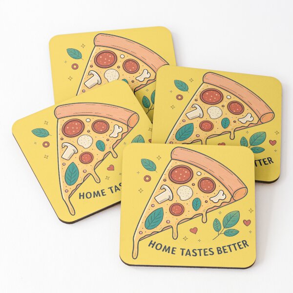 Item preview, Home Tastes Better – Cozy Pizza Slice Illustration T-Shirt designed and sold by MeowTouch Art.