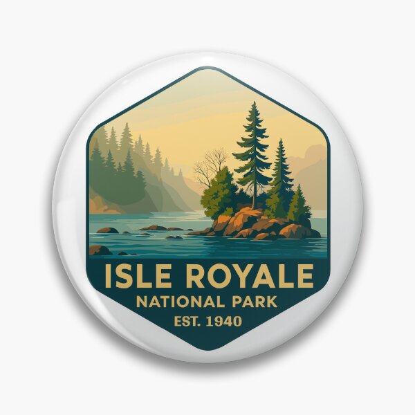 Item preview, Isle Royale National Park Retro Wilderness Sticker designed and sold by Ismeal Von.
