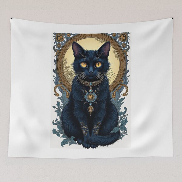 Item preview, Gato gótico ocultista – Familiar místico de bruja designed and sold by SEBRYS.