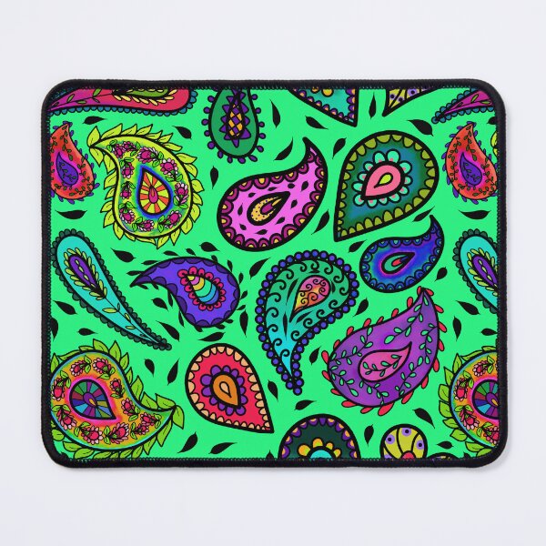 Item preview, Bright Green Paisley Multicolor Beautiful Repeating Pattern designed and sold by CheriesArt.