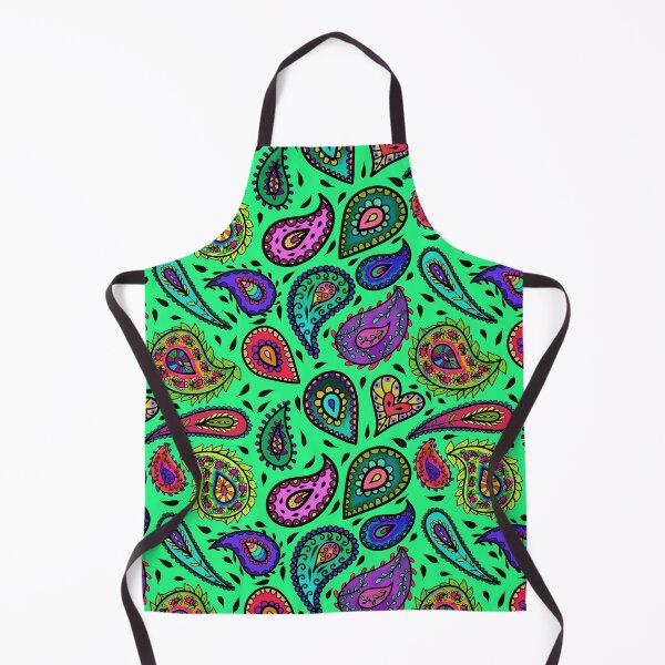Item preview, Bright Green Paisley Multicolor Beautiful Repeating Pattern designed and sold by CheriesArt.