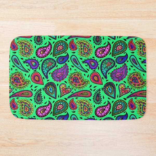 Item preview, Bright Green Paisley Multicolor Beautiful Repeating Pattern designed and sold by CheriesArt.