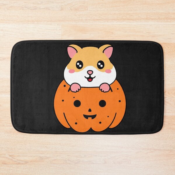 Item preview, Chibi Hamster Pumpkin Cute Kawaii Hamster in Carved Halloween Pumpkin designed and sold by ColorSplash123.