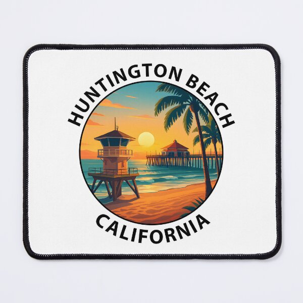 Item preview, Huntington Beach California Poster – Surf, Sunset & Palm Trees USA designed and sold by inkNext.
