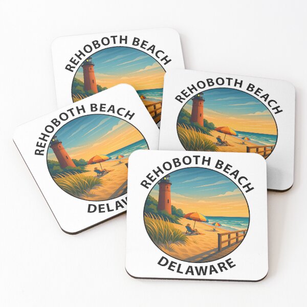 Item preview, Rehoboth Beach Delaware Travel Poster – Coastal Wall Art & Stickers USA designed and sold by inkNext.