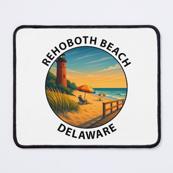 Item preview, Rehoboth Beach Delaware Travel Poster – Coastal Wall Art & Stickers USA designed and sold by inkNext.