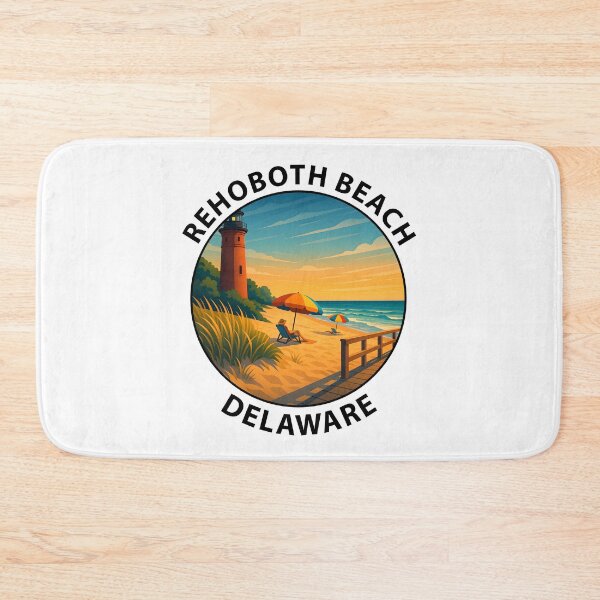 Item preview, Rehoboth Beach Delaware Travel Poster – Coastal Wall Art & Stickers USA designed and sold by inkNext.