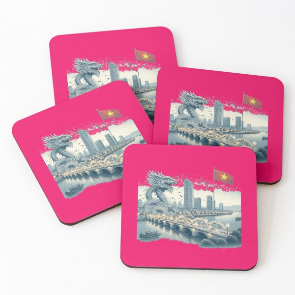 Item preview, Dragon Bridge Vietnam 3D Panorama with Flag , designed and sold by PaintMeWorld.