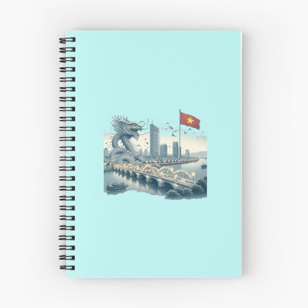 Item preview, Dragon Bridge Vietnam 3D Panorama with Flag , designed and sold by PaintMeWorld.
