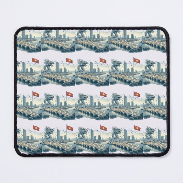 Item preview, Dragon Bridge Vietnam 3D Panorama with Flag , designed and sold by PaintMeWorld.