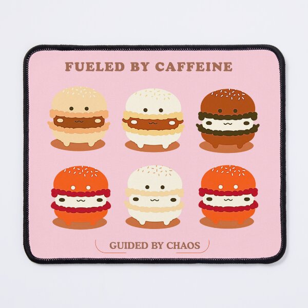 Item preview, Fueled by Caffeine – Macaron Monsters Pastel Pink Edition designed and sold by bugnoodle™ .