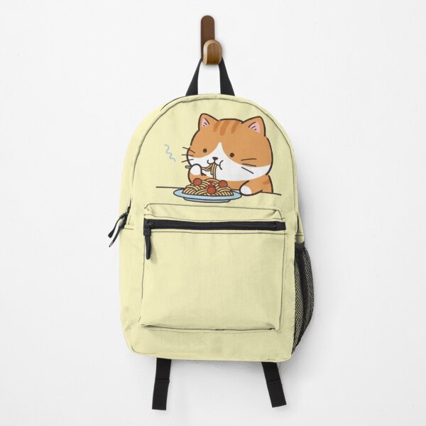 Item preview, Minimal Cat Eating Spaghetti – Cute Food designed and sold by hiraum.