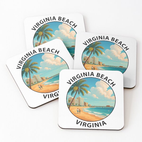 Item preview, Virginia Beach Virginia Travel Poster – Coastal Sunrise Art USA designed and sold by inkNext.