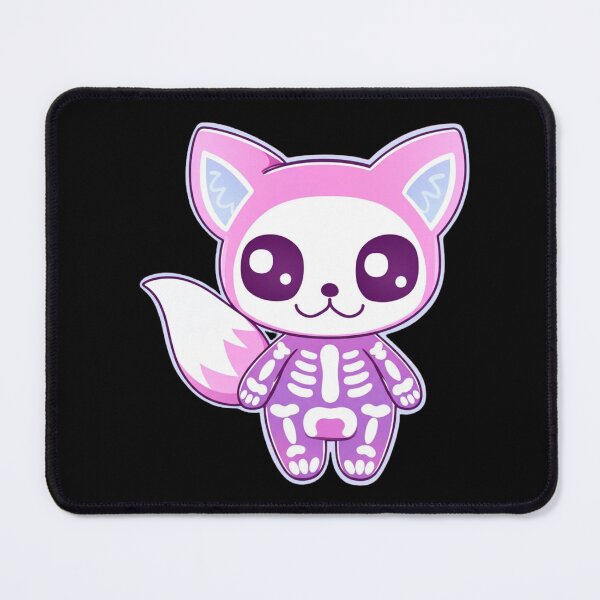 Item preview, Chibi Fox Skeleton Cute Kawaii Halloween Fox in Glowing Costume designed and sold by ColorSplash123.