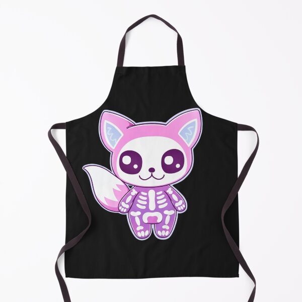 Item preview, Chibi Fox Skeleton Cute Kawaii Halloween Fox in Glowing Costume designed and sold by ColorSplash123.