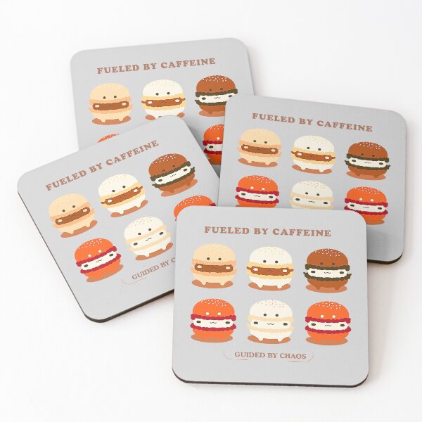 Item preview, Fueled by Caffeine – Macaron Monsters Ash Gray Edition designed and sold by bugnoodle™ .
