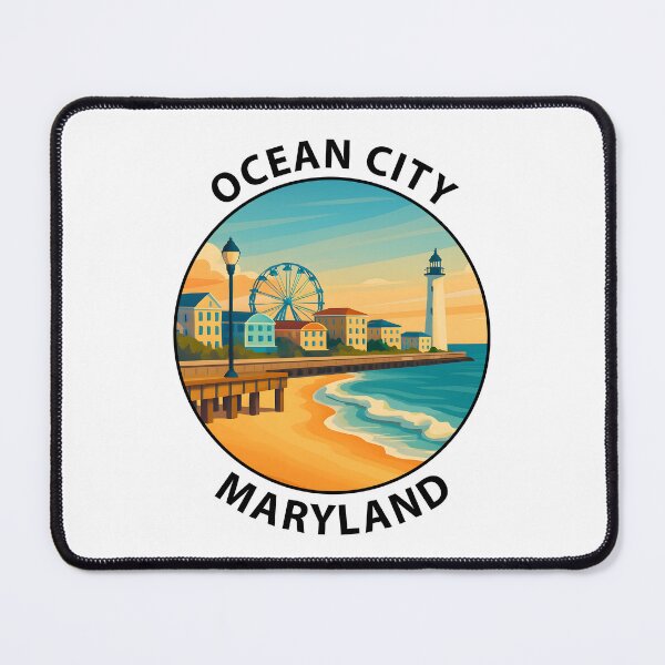 Item preview, Ocean City Maryland Travel Poster – Beach Boardwalk & Summer Vibes USA designed and sold by inkNext.