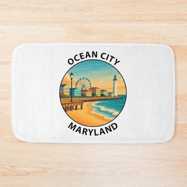 Item preview, Ocean City Maryland Travel Poster – Beach Boardwalk & Summer Vibes USA designed and sold by inkNext.