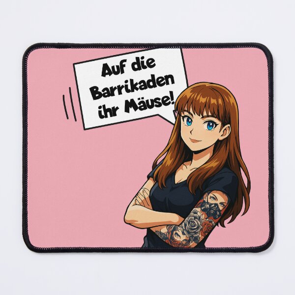 Item preview, To the barricades, you mice! Heidi Reichinnek Fan Art designed and sold by Dunkelflaute.