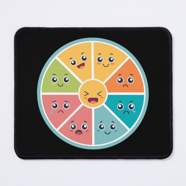 Item preview, Cute Emoji Emotion Wheel – Colorful Feelings Chart for Kids, Classrooms & Therapy designed and sold by VividOrganica.