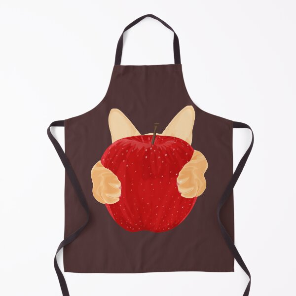 Item preview, Cute Orange Cat Hugging Red Apple Pastel Art designed and sold by Bambooartist.