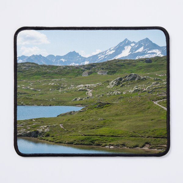 Item preview, Mountain Trail by an Alpine Lake in Switzerland designed and sold by alicjamiekina.