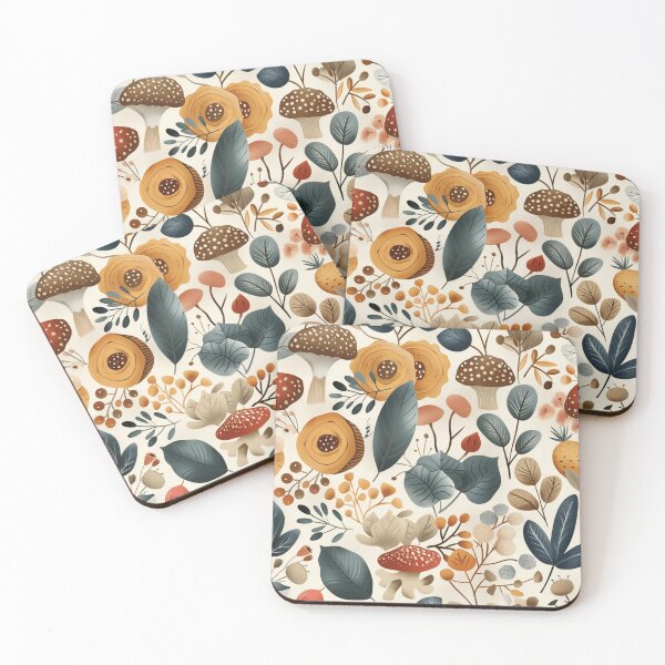 Item preview, Autumn Botanical Pattern with Mushrooms designed and sold by Vicky021.
