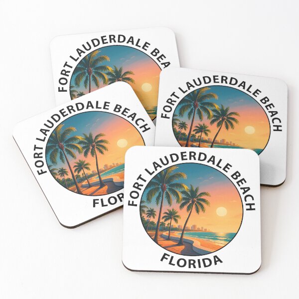 Item preview, Fort Lauderdale Beach Florida – Tropical Travel Poster Art USA designed and sold by inkNext.