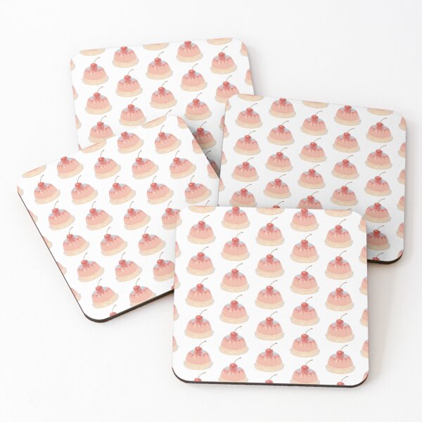 Item preview, strawberry pudding aesthetic pink cute dessert  designed and sold by viviofthevalley.