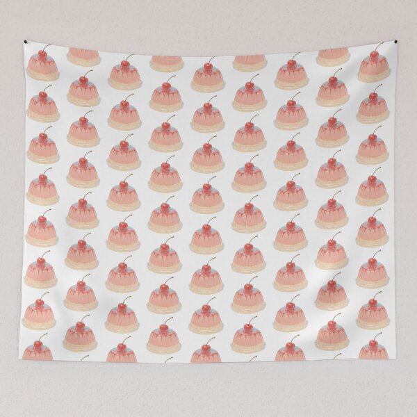 Item preview, strawberry pudding aesthetic pink cute dessert  designed and sold by viviofthevalley.