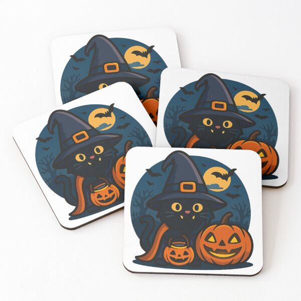 Item preview, Black Cat Gnome with Witch Hat and Jack-o’-Lantern T-Shirt - Cute Halloween Design designed and sold by PrintCreations9.