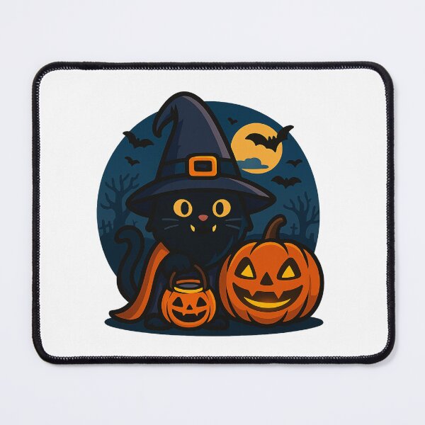 Item preview, Black Cat Gnome with Witch Hat and Jack-o’-Lantern T-Shirt - Cute Halloween Design designed and sold by PrintCreations9.