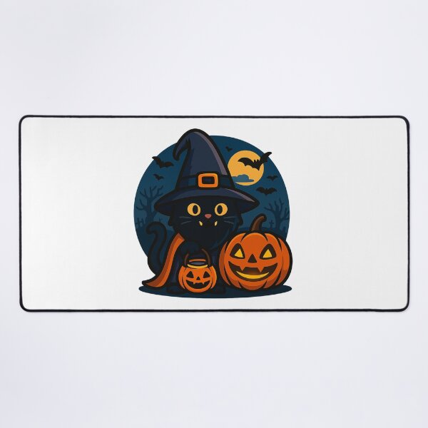 Item preview, Black Cat Gnome with Witch Hat and Jack-o’-Lantern T-Shirt - Cute Halloween Design designed and sold by PrintCreations9.