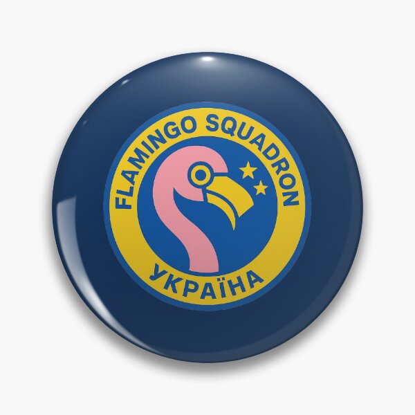 Item preview, Flamingo Squadron Crest – Ukraine Air-Wing Badge designed and sold by Bratak.