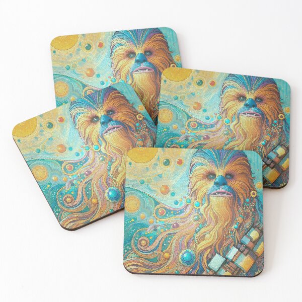 Item preview, Illustration of Wookie-Inspired Character in Stained Glass Style Mosaic Art designed and sold by  Ojo de Lilith.