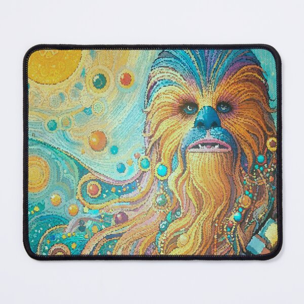 Item preview, Illustration of Wookie-Inspired Character in Stained Glass Style Mosaic Art designed and sold by Ojo de Lilith.