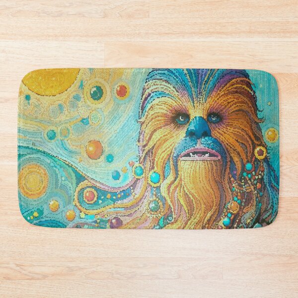 Item preview, Illustration of Wookie-Inspired Character in Stained Glass Style Mosaic Art designed and sold by  Ojo de Lilith.