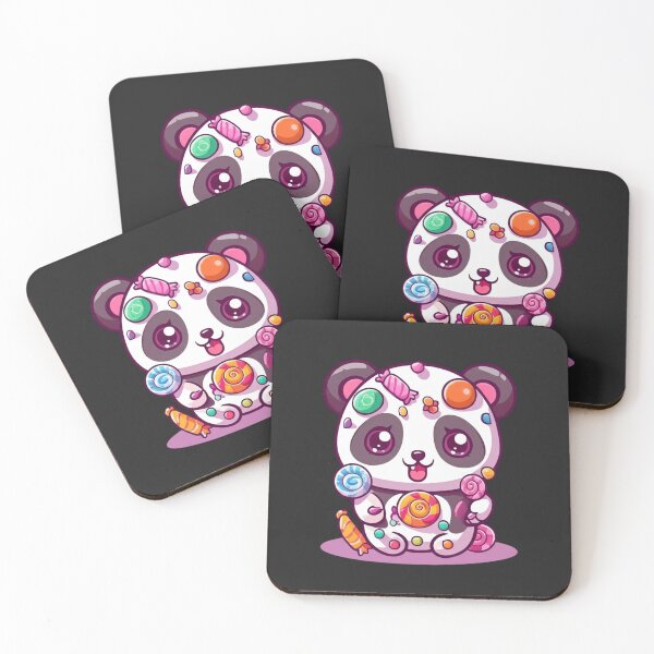 Item preview, Chibi Panda Candy Monster Cute Kawaii Halloween Panda Covered in Candy designed and sold by ColorSplash123.