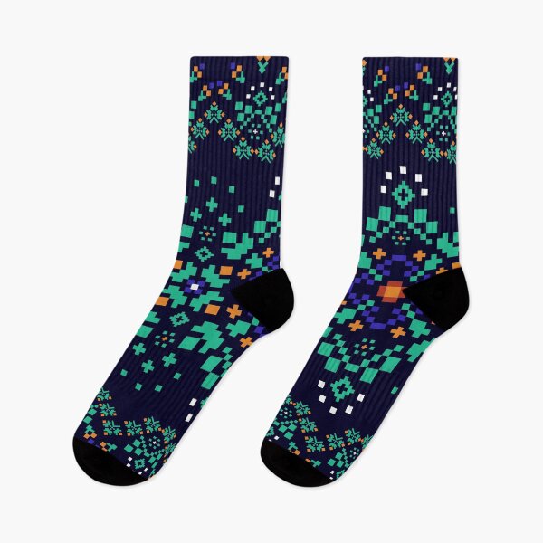 Item preview, Blue Green Pixel Ethnic Geometric Pattern designed and sold by MNX.