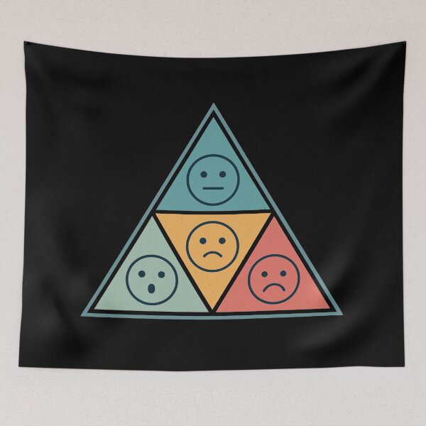 Item preview, Minimalist Triangular Emotion Wheel – Geometric Feelings Chart in Modern Muted Tones designed and sold by VividOrganica.
