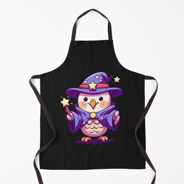 Item preview, Chibi Owl Wizard Cute Kawaii Halloween Owl with Magic Wand designed and sold by ColorSplash123.