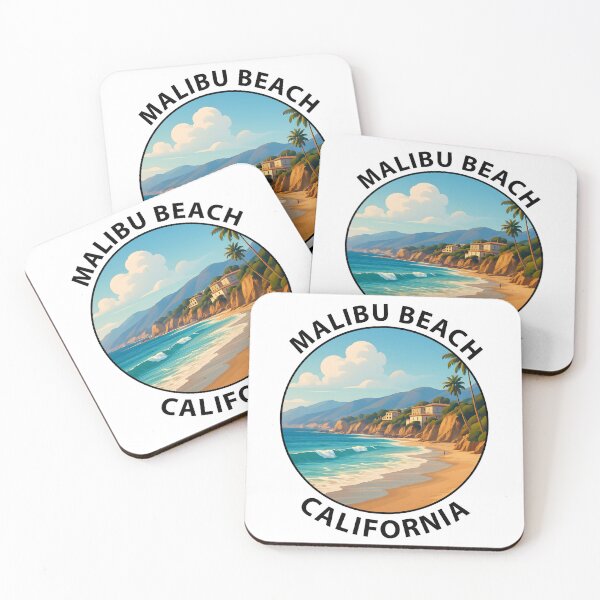 Item preview, Malibu Beach California Sunset – Vintage Travel Poster USA designed and sold by inkNext.