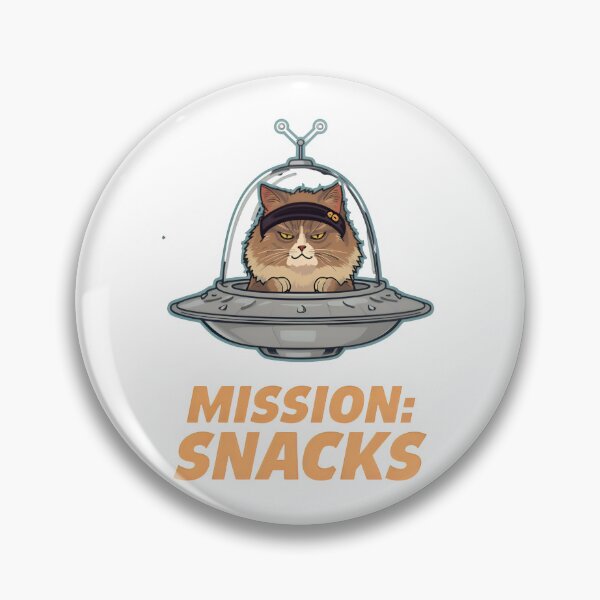 Item preview, "Misión: Snacks" OVNI de gato divertido designed and sold by MemGraphicss.