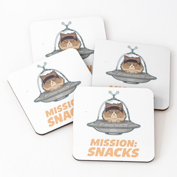 Item preview, "Mission: Snacks" Funny Cat UFO designed and sold by MemGraphicss.