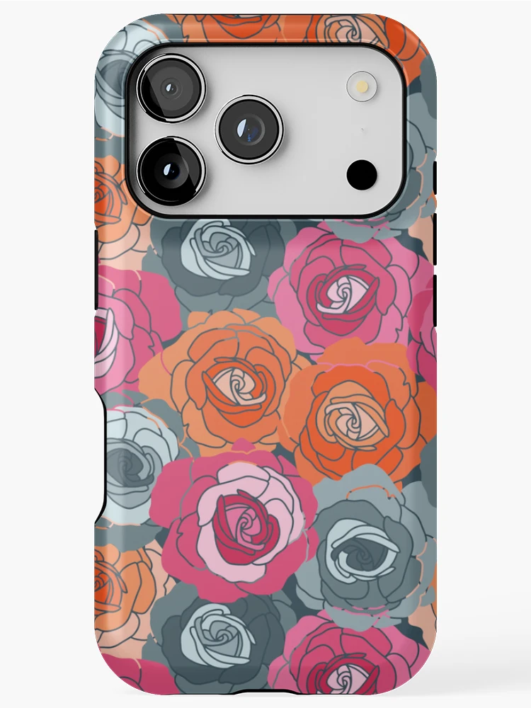 Thumbnail 1 of 4, iPhone Case, Open Roses designed and sold by Farissa Designs.
