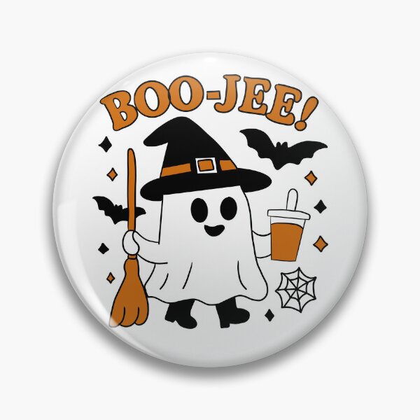Item preview, Boo-jee Ghost - Funny Retro Halloween Witch with Coffee designed and sold by istoriadesign.