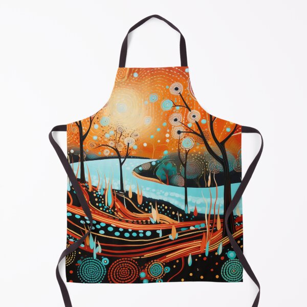 Item preview, Aboriginal Inspired Dot Art - Cold River On A Hot Day designed and sold by GrinGalore.