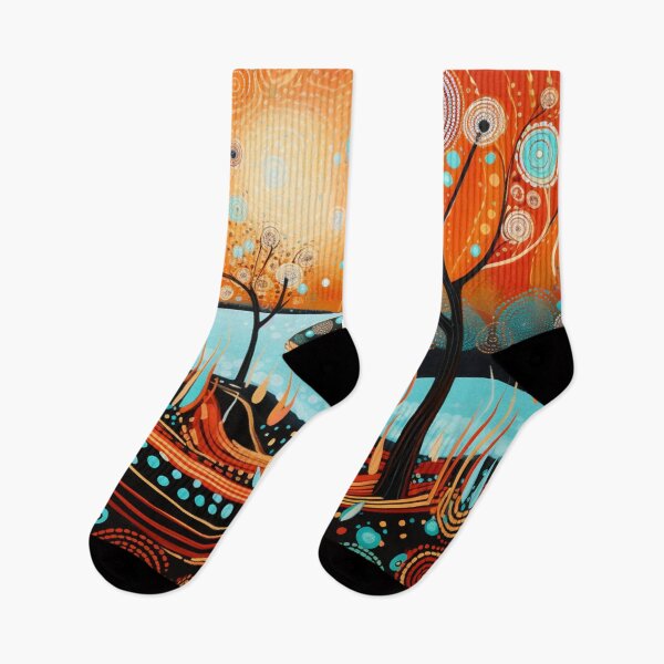 Item preview, Aboriginal Inspired Dot Art - Cold River On A Hot Day designed and sold by GrinGalore.