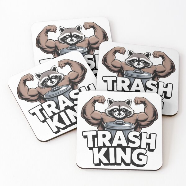 Item preview, "Trash King" Funny Bodybuilder Raccoon designed and sold by MemGraphicss.